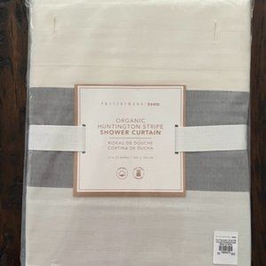 Pottery Barn Organic Huntington Stripe Shower Curtain